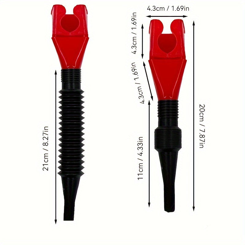 Oil Funnel Set 8-Pack with Small to Large Funnels, Long-Neck Designs, And Flexible Right Angle Features for Gasoline, Coolant, And Engine Oil, There Are 7 Different Specifications
